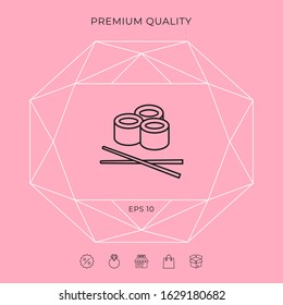 Sushi line icon. Graphic elements for your design