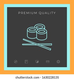 Sushi line icon. Graphic elements for your design