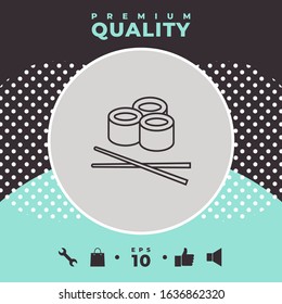 Sushi line icon. Graphic elements for your design