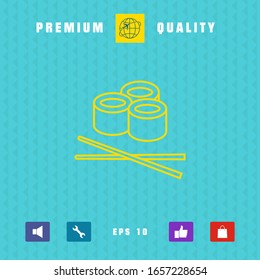 Sushi line icon. Graphic elements for your design