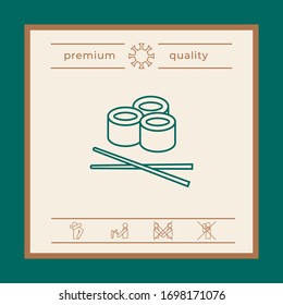 Sushi line icon. Graphic elements for your design