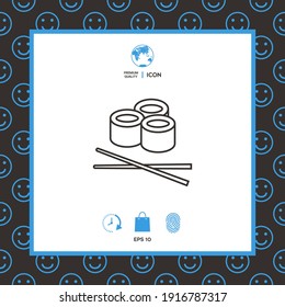 Sushi line icon. Graphic elements