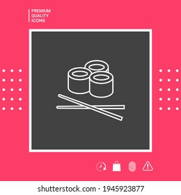 Sushi line icon. Graphic elements