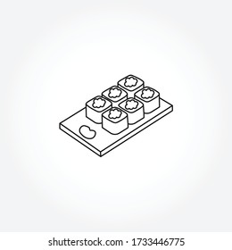 sushi line icon. sushi isolated line icon