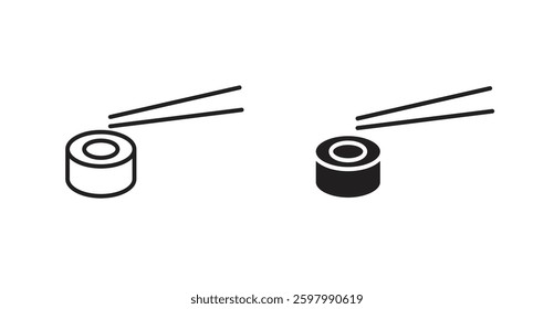 Sushi line icon vector set.