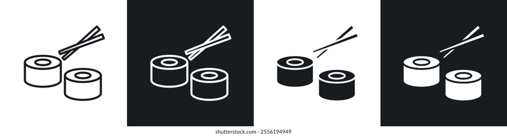 Sushi linear icon set for app, and web design.