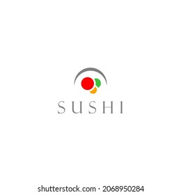 Sushi logo. Sushi cafe. Food and restaurant logo. Simple and clean logo. 