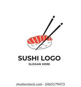 sushi logo design concept para el menú del restaurante