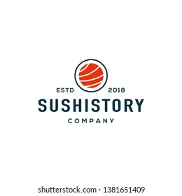 Sushi logo design concept. Universal sushi restaurant logo.