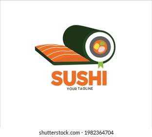 Sushi LOGO design illustration. Logo for sushi restaurants. Vector design of sushi. Symbol Of Sushi