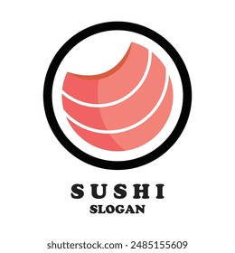Diseño de logotipo de sushi concepto simple Vector de Premium