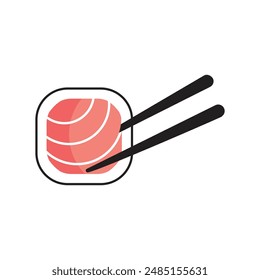Sushi logo design simple concept Premium Vector