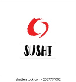 Sushi logo design template and icon symbol