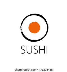 sushi logo design template. Vector illustration of icon