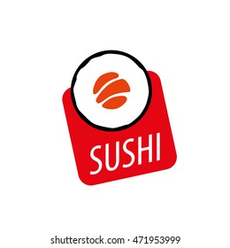 sushi logo design template. Vector illustration of icon