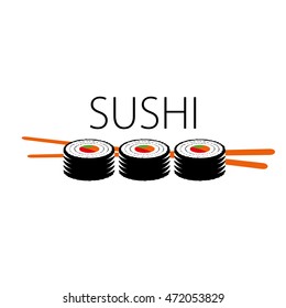 sushi logo design template. Vector illustration of icon