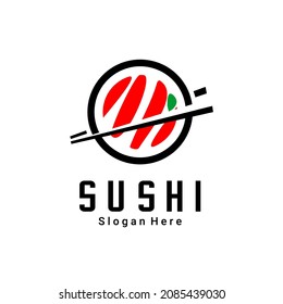 sushi logo design vector, cafe and restaurant logo and other