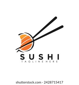 Sushi logo design vector with illustration premium concept