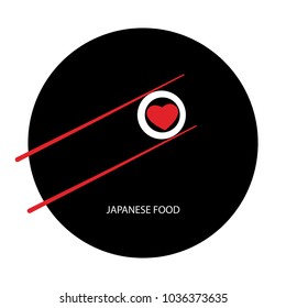 Sushi logo. Flat design sushi. 