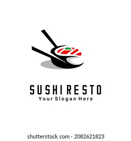 sushi logo illustration vector, restaurant logo