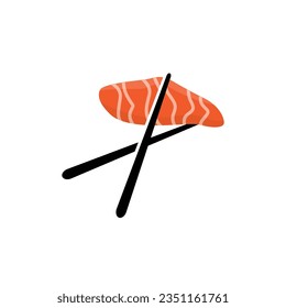 Sushi Logo Japanese Food Design, Vector Symbol Template Illustration