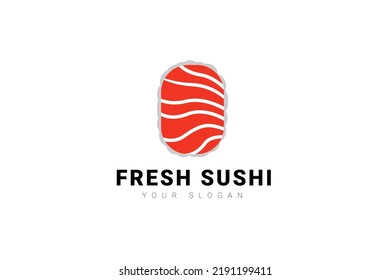 Sushi logo japanese food restaurant design inspiration template