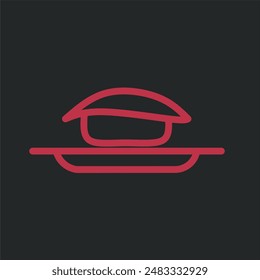 Sushi Logo For Japanese Restaurant Or Bar Traditional Food Sign Vector