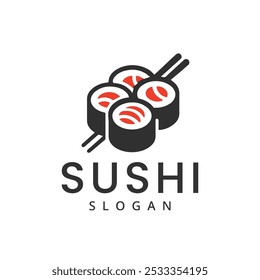 Sushi logo japanese traditional food symbol