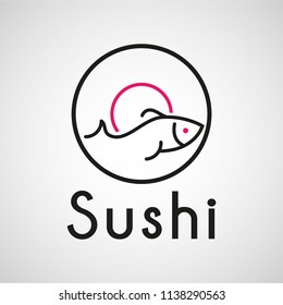 sushi logo lines