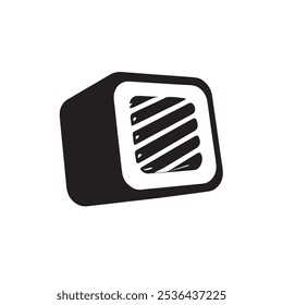 Sushi logo. Minimalism design element. Vector illustration isolated on white background.