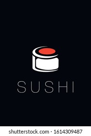 Sushi logo on a dark background