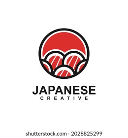 Sushi logo template design. restaurant vector illustration