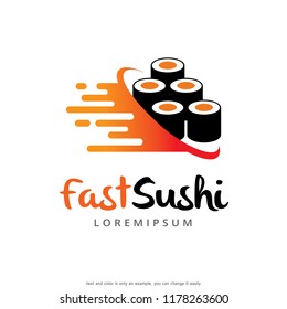 Sushi Logo Template Design Vector, Emblem, Concept Design, Creative Symbol, Icon