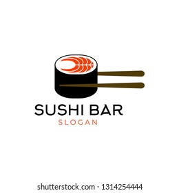 Sushi logo template vector illustration