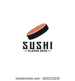 plantilla de logotipo de sushi en fondo blanco