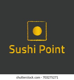 Sushi logo vector illustration. Food logo design element.