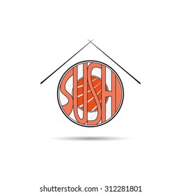 Sushi logo vector illustration. Vector icon of sushi template.