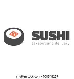 Sushi Logo Vektorillustration Illustration. Onigiri Sushi Logo Element. japanische Küche