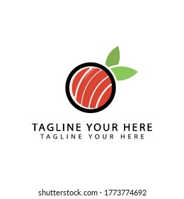 sushi logo vector illustration. sushi symbol icon. 