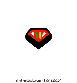 Sushi logotype, icon, vector illustration