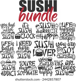 Sushi Lover Vector Designs Bundle