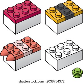 sushi made with block toy set