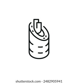 Icono de Sushi Maki Roll. Simple sushi maki roll icono para las redes sociales, App y Diseño web. Ilustración vectorial.
