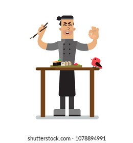 Sushi Master Illustration