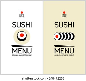 Sushi Menükarten Design-Vorlage.