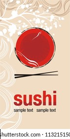 Sushi menu. Elegant vector background