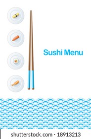 Sushi menu template