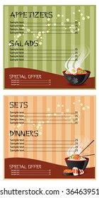 sushi menu template
