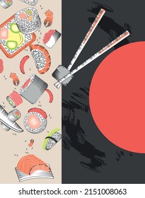 sushi menu traditional japanese food