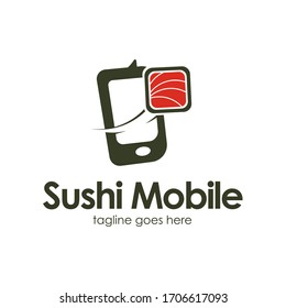 Sushi Mobile Logo Template Design